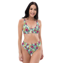 Load image into Gallery viewer, JUNO Running Flower High-Waisted Bikini