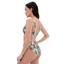 Load image into Gallery viewer, JUNO Running Flower High-Waisted Bikini