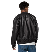 Load image into Gallery viewer, JJ Logo Leather Bomber Jacket