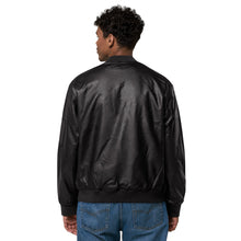 Load image into Gallery viewer, JJ Logo Leather Bomber Jacket