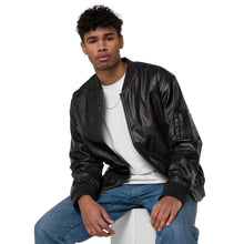 Load image into Gallery viewer, JJ Logo Leather Bomber Jacket