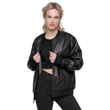 Load image into Gallery viewer, JJ Logo Leather Bomber Jacket