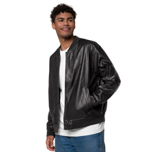 Load image into Gallery viewer, JJ Logo Leather Bomber Jacket