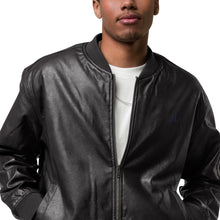 Load image into Gallery viewer, JJ Logo Leather Bomber Jacket