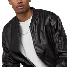 Load image into Gallery viewer, JJ Logo Leather Bomber Jacket