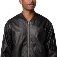 Load image into Gallery viewer, JJ Logo Leather Bomber Jacket