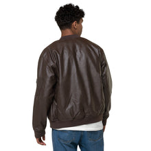 Load image into Gallery viewer, JJ Logo Leather Bomber Jacket