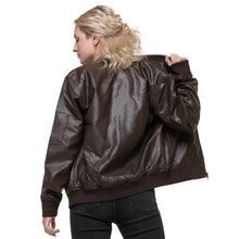 Load image into Gallery viewer, JJ Logo Leather Bomber Jacket