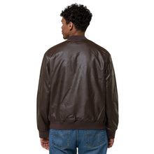 Load image into Gallery viewer, JJ Logo Leather Bomber Jacket