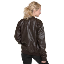Load image into Gallery viewer, JJ Logo Leather Bomber Jacket