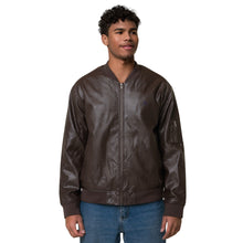 Load image into Gallery viewer, JJ Logo Leather Bomber Jacket