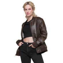 Load image into Gallery viewer, JJ Logo Leather Bomber Jacket