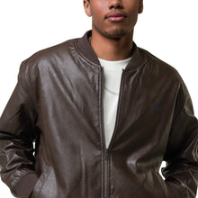 Load image into Gallery viewer, JJ Logo Leather Bomber Jacket