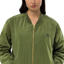 Load image into Gallery viewer, JJ Logo recycled bomber jacket