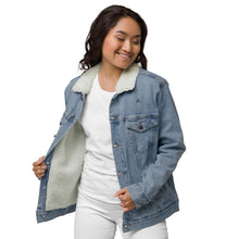 Load image into Gallery viewer, JJ Logo denim sherpa jacket