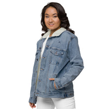 Load image into Gallery viewer, JJ Logo denim sherpa jacket