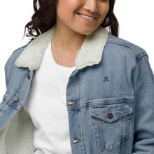 Load image into Gallery viewer, JJ Logo denim sherpa jacket