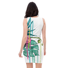 Load image into Gallery viewer, JUNO Draning Flower Fitted Dress
