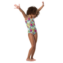 Load image into Gallery viewer, JUNO Running Flower Kids Swimsuit

