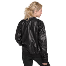 Load image into Gallery viewer, JJ Logo Leather Bomber Jacket
