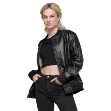 Load image into Gallery viewer, JJ Logo Leather Bomber Jacket
