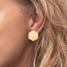 Load image into Gallery viewer, JUNO1965 Gold Hex Earings

